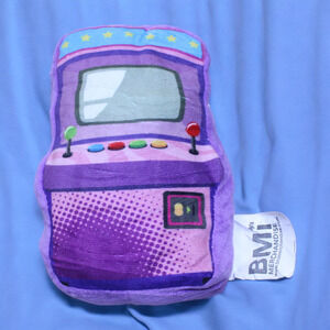 BMI Merchandise Arcade Machine Video Game Plush Stuffed Toy Purple